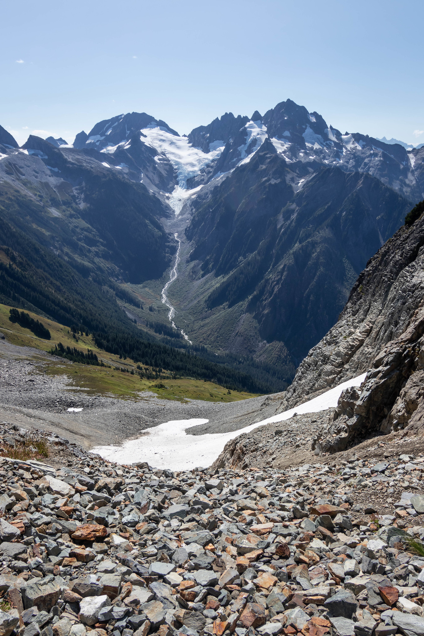 View to Middle Cascade Glacier and peaks