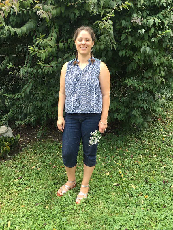 Summer Sewing:  Matcha Top in Italian Voile