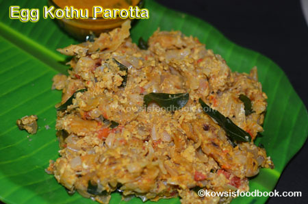 Egg Kothu Parotta Ready