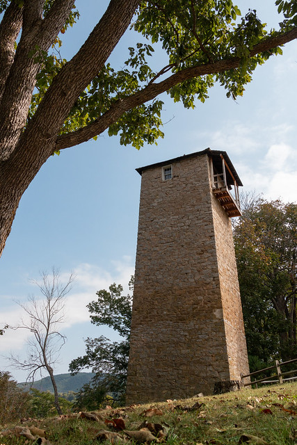The 19th-century tower for making firearm shot from molten lead