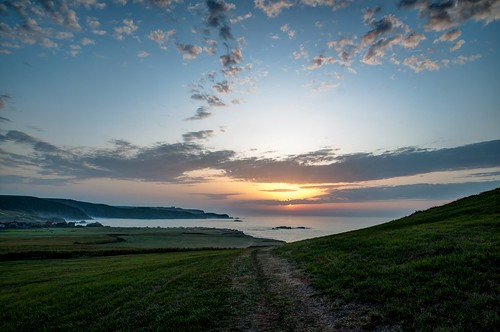 asturias gozón verdicio camino costa atardecer mar cantábrico españa sunset coast shore sea landscape
