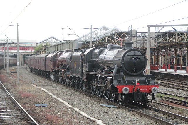 45690 'Leander' & 6201 'Princess Elizabeth' - Crewe