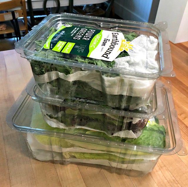 containers of lettuce