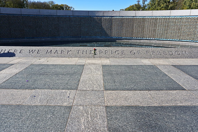 Here we mark the price of freedom - National World War II Memorial Mall - Veterans Day
