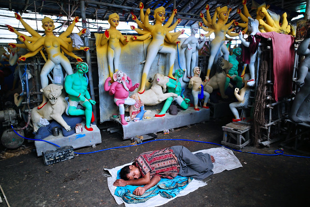 Durga Pauja in Bengal - Kalighat Patuapara