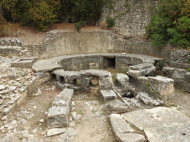 Roman Castellum Aquae 1st Century, distributing 20'000 cubic metres via the Pont du Gard daily to Nimes