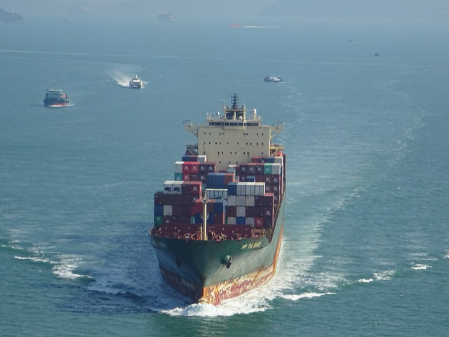Container Ship in Hongkong