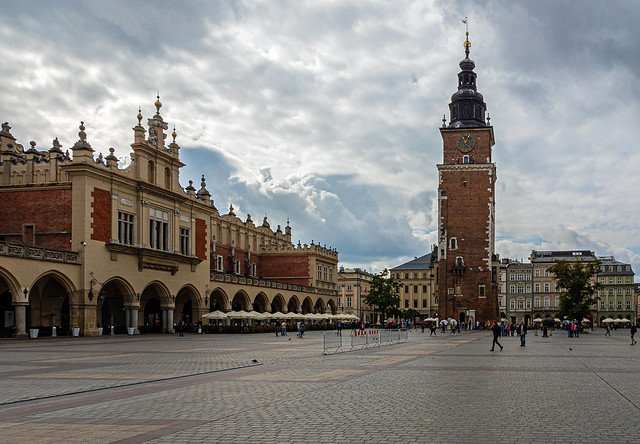 Historic Krakow (The Cloth Hall & Town Hall Tower on Market Square (Rynek Glowny) Krakow Old Town) ( Olympus OM-D EM1.2 & Leica DG Summilux 10-25mm f1.7 Zoom) (1 of 1)