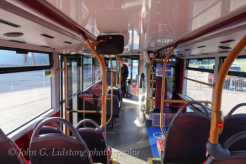 Brand new battery-electric BYD / Alexander Dennis Enviro400 EV demonstrator YX69 NXL appearing at Coach & Bus 2019 at Birmingham NEC | by EastBeach68