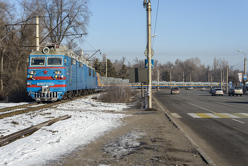 kazakhstanrailways ktz train talgo electric vl80s 2254 25kv50hz citylandscape winter