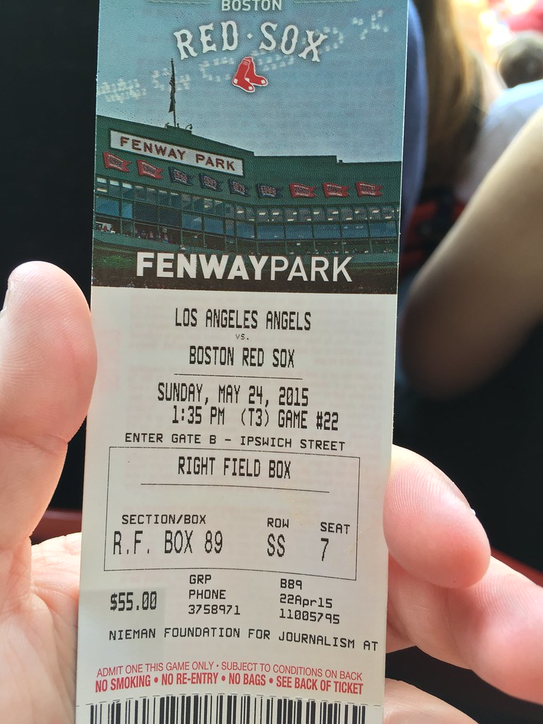 Boston Red Sox ticket, Denise-Marie Ordway