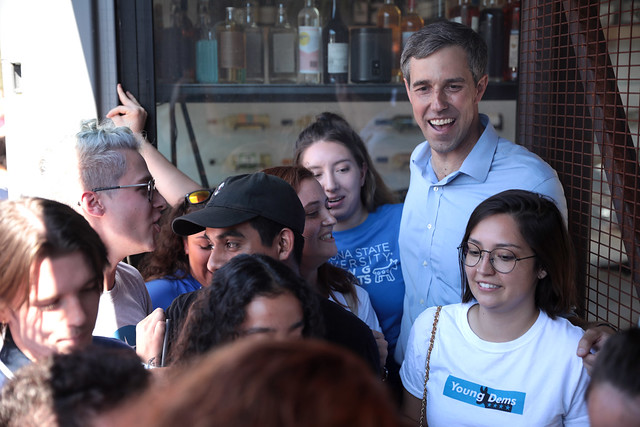 Beto O'Rourke with supporters