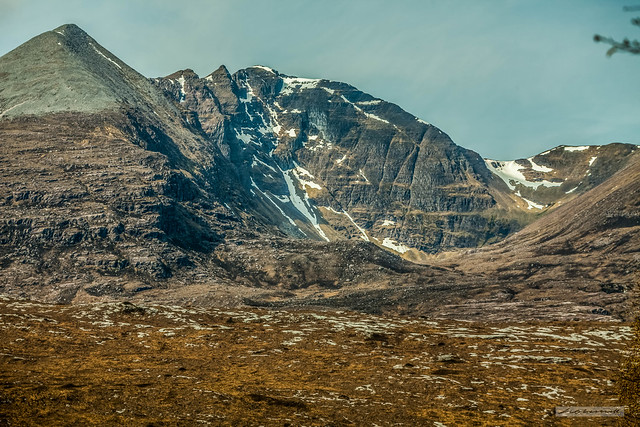 South from the Dundonnell Road, An Teallach. Four of the ten peaks that make this incredible mountain.