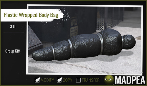 MadPea Group Gift: Plastic Wrapped Body Bag!