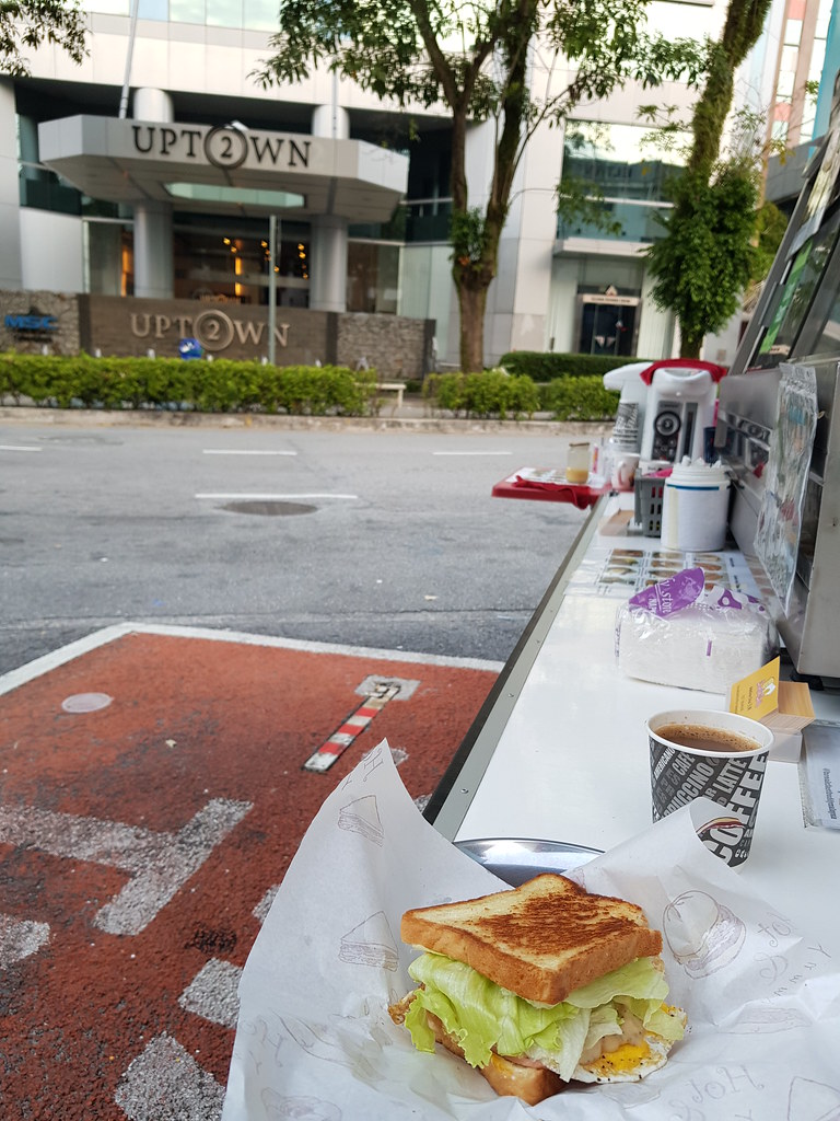 公司三文治 LEC Sandwich rm$7 & 咖啡 Coffee rm$2 @ Breakfast Buddy Food Truck in PJ Damansara Uptown