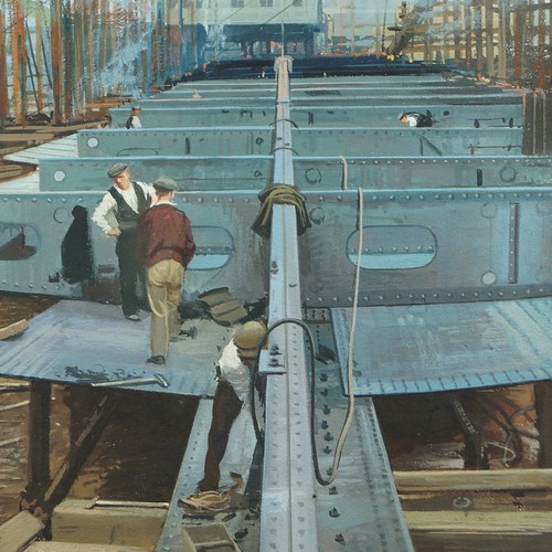 John Berry Watercolour British Industrial Ship  Building Ladybird Illustration | by memoire2cite93