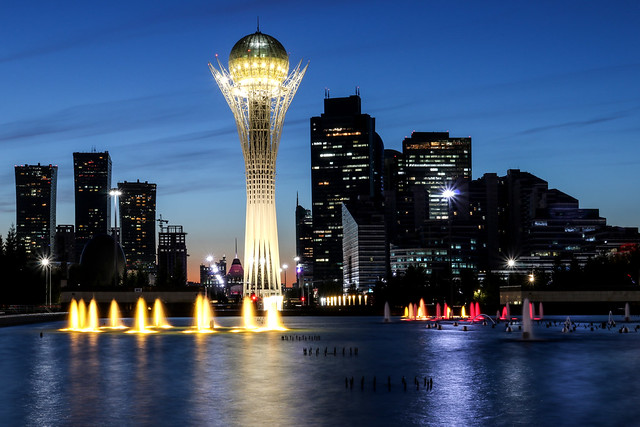 Nur Sultan in the evening (Kazakhstan)