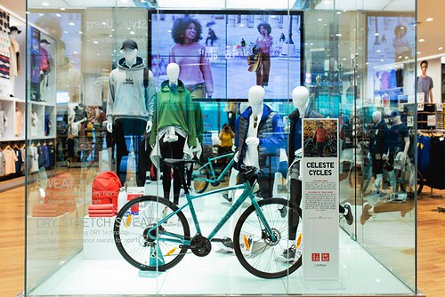 Showcasing the collab of UNIQLO LifeWear and Celeste Cycles