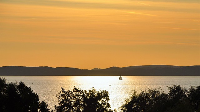 Sunlight above Lake Balaton