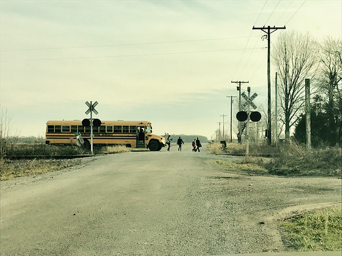 roaches illinois railroad crossing schoolbus hipstamatic