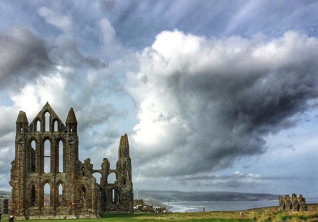 Whitby Abbey in the clouds