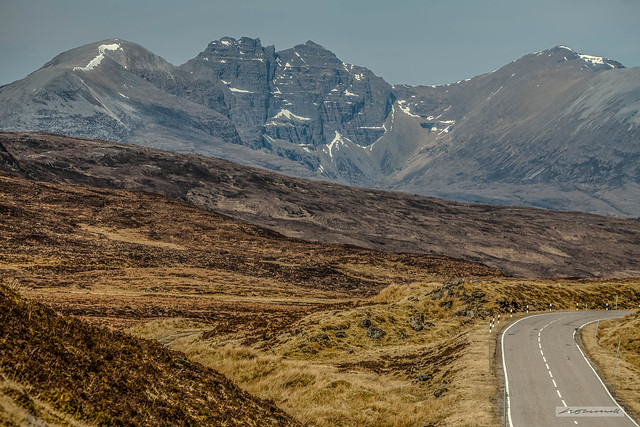 “Destitution Road,” a view of An Teallach, North-West Highlands of Scotland.