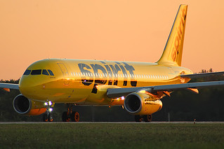 Spirit A320 sunset departure