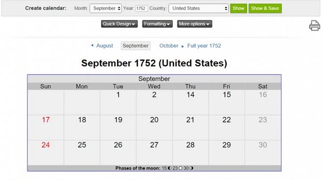 3496 Why are 11 days missing in the calendar of September 1752 01