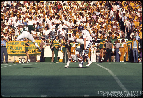 Baylor University Homecoming 1975 BU vs. TCU, Blocking Kick