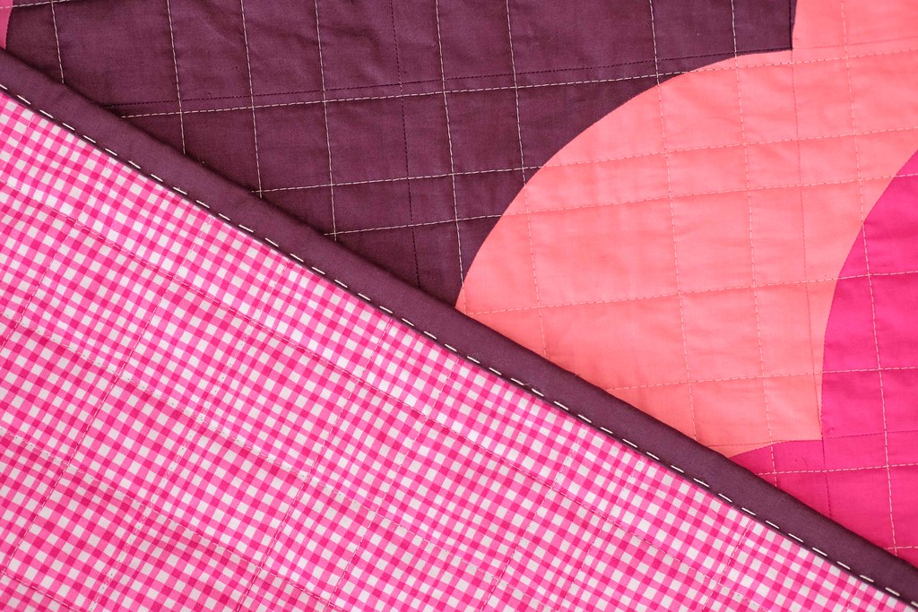The August Quilt in Pinks and Purples - Kitchen Table Quilting