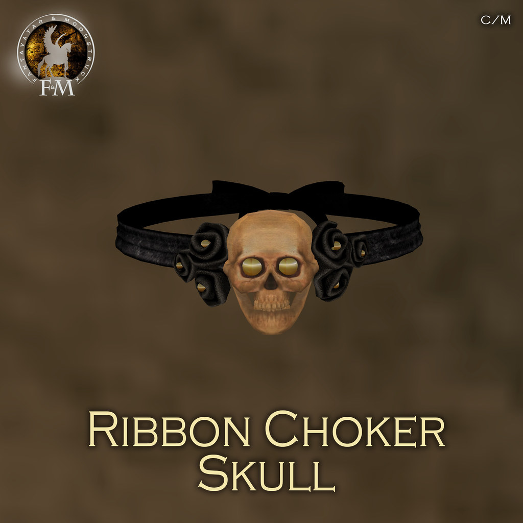 F&M * Ribbon Choker Skull