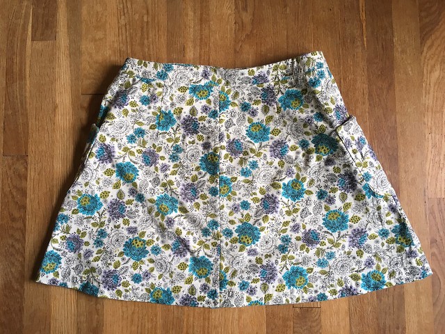 Wrap Skirt in Vintage Fabric:  Burda Style 6375