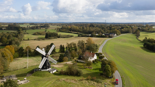højsager nordsjælland northzealand mill mølle denmark drone dji mavic 2 pro birds eye view best visit autumn landscape windmill wind vindmølle