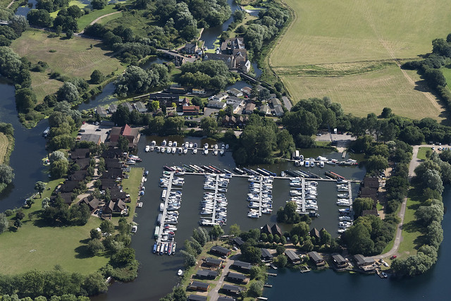 Buckden Marina in Cambridgeshire - aerial image