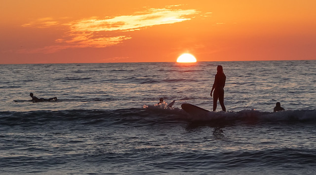 Sunset Surfing LaJolla Ca