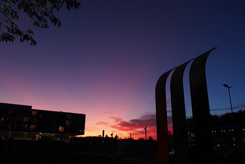 abendrot sonnenuntergang sunset uni ulm universität olympus em5 evening abend silhouette uniklinik klinik