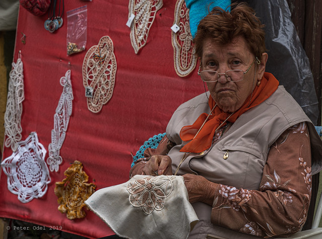 A lady in Sighisoara, Romania