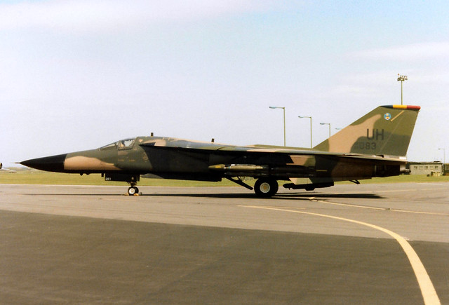 68-0083 / UH General Dynamics F-111E cn E-93/A1-252 US Air Force RAF Waddington 28Apr90