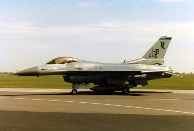 85-1415 / HR General Dynamics F-16C Fighting Falcon cn 5C-195 US Air Force RAF Waddington 28Apr90