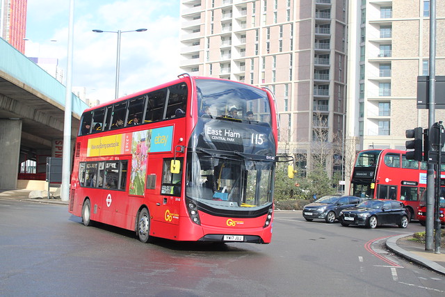Blue Triangle EH140, YW17JUJ - Route 115 | Canning Town Roundabout