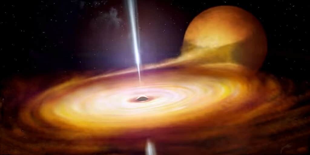 Une vidéo des jets du trou noire MAXI J1820+070