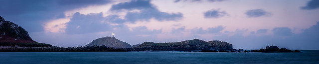 Round Island lighthouse panorama