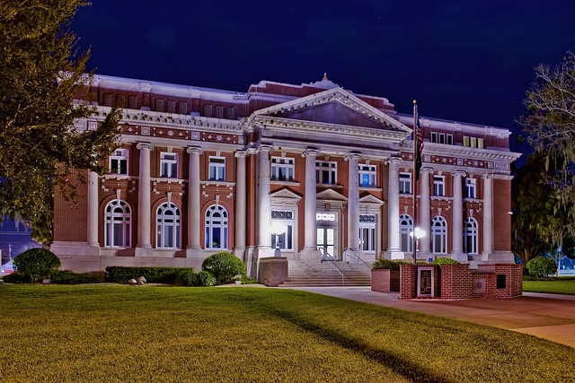 DeSoto County Courthouse, 115 E Oak Street, Arcadia, Florida, USA / Completed: 1913, restored in 1976 / Floors: 3 + basement / Architect: Bonfoey & Elliott of Tampa / Builder: Read-Parker Company / Architectural Style: Classical Revival