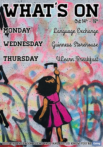 A new week brings new activities! Here's our What's On for the following days ;) Make sure to sign up and get involved!