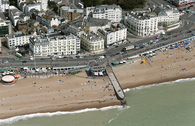 Brighton seafront aerial image