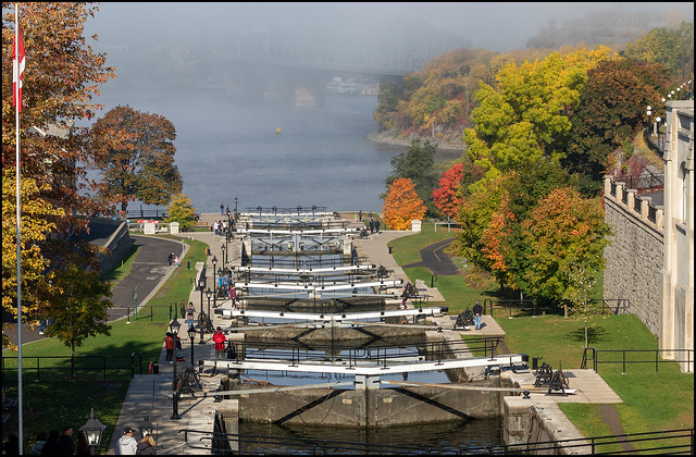 Rideau Canal Locks in Fall