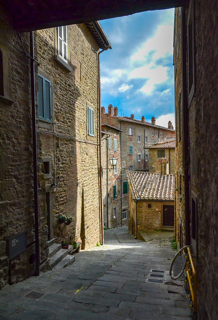 Medieval steep narrow streets