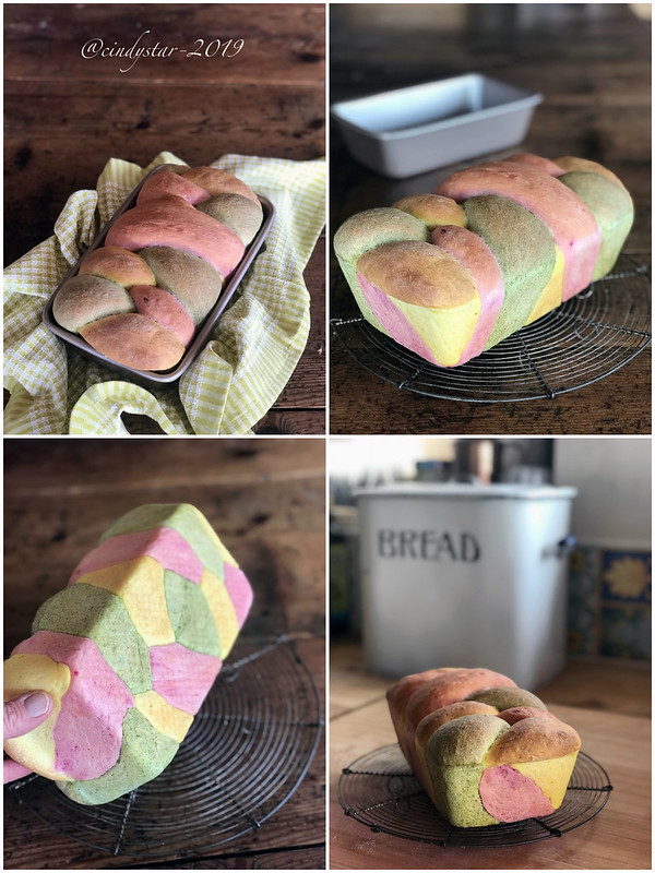 treccia di pane tricolore