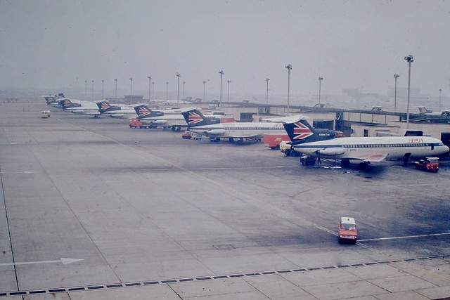 Found Photo - BEA Trident Jets, 1972
