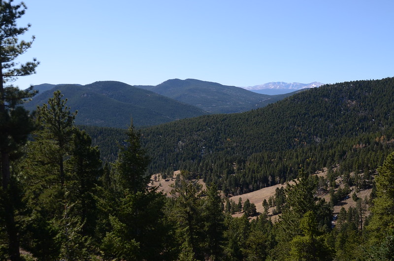Looking southwest at Mount Evans & Bierstadt from Mountain Lion Trail (6)